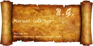 Marsal Gábor névjegykártya