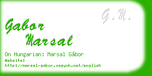 gabor marsal business card