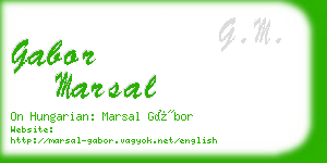 gabor marsal business card